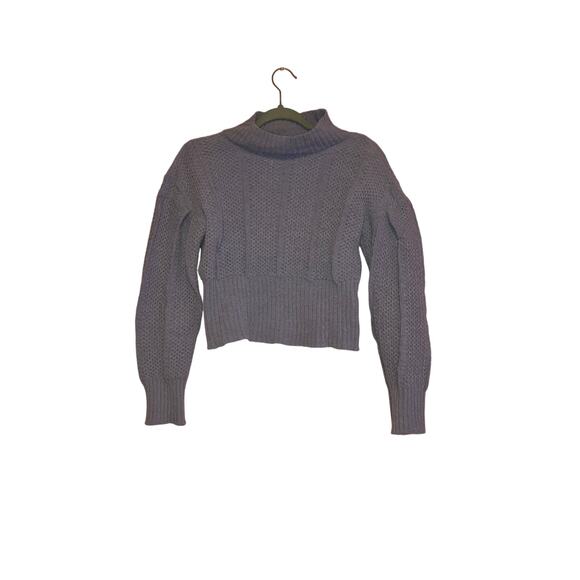 Generation K blue knit turtleneck cropped sweater size small - Picture 1 of 6